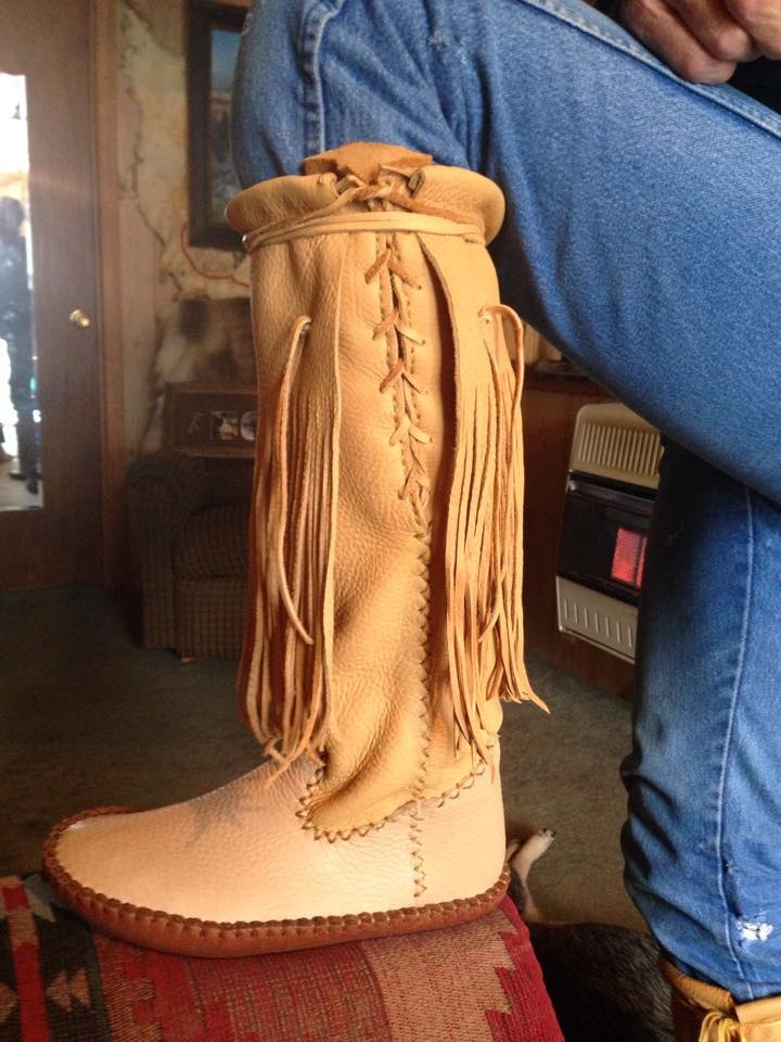 moccasin boots with knife sheath